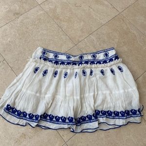White and blue beach skirt